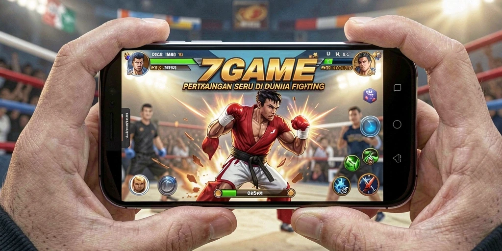 Screenshot gameplay 7GAME menampilkan aksi pertarungan yang mendebarkan.