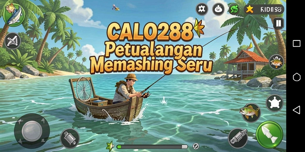 Tampilan menarik gameplay Fishing di CALO288 dengan aksi menangkap ikan.