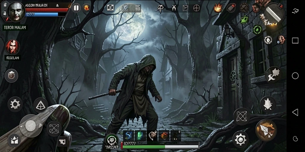 Screenshot yang menunjukkan ketegangan gameplay di ID777.
