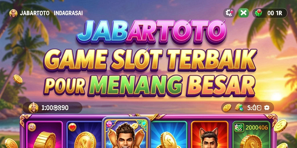 Screenshot utama JABARTOTO menampilkan serunya bermain Slot.
