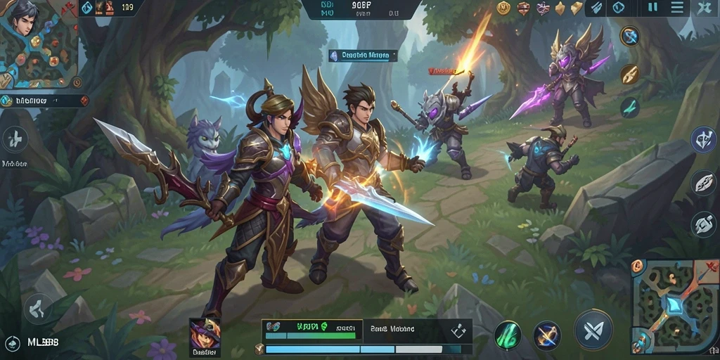 Screenshot gameplay MLBB8 menampilkan aksi pertempuran mendebarkan.