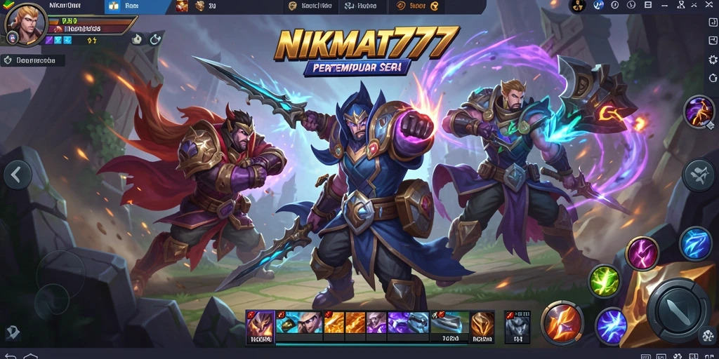 Tampilan gameplay seru dalam pertempuran tim di NIKMAT777.