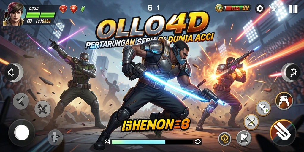 Tampilan screenshot OLLO4D menunjukkan aksi seru dalam pertempuran.