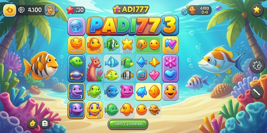 Tampilan gameplay PADI777 yang seru dan penuh warna.