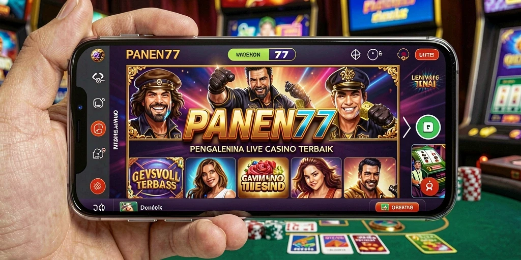 Screenshot gameplay PANEN77 menunjukkan suasana kasino yang mendebarkan.