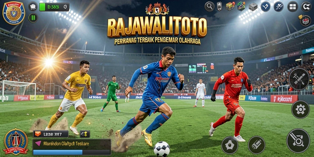 Tampilan gameplay seru dari RAJAWALITOTO yang menunjukkan aksi olahraga.