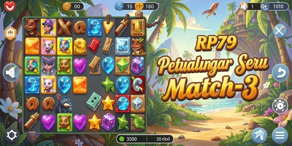 Tampilan indah gameplay RP79 yang penuh warna dan tantangan seru.