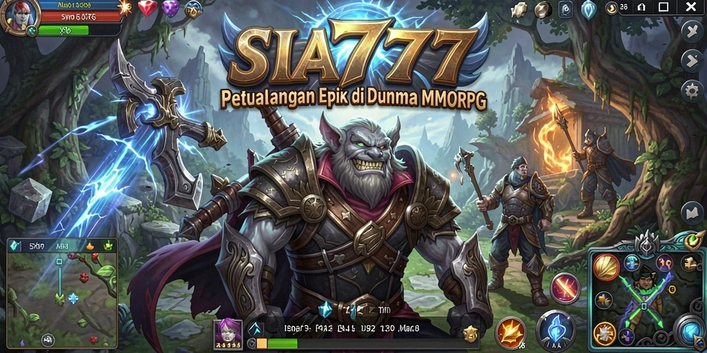 Screenshot SIA777 menampilkan aksi seru dalam pertempuran MMORPG.