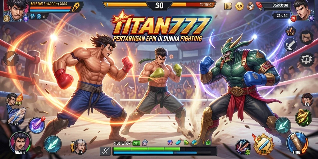 Gameplay seru dalam pertarungan epik di TITAN777.