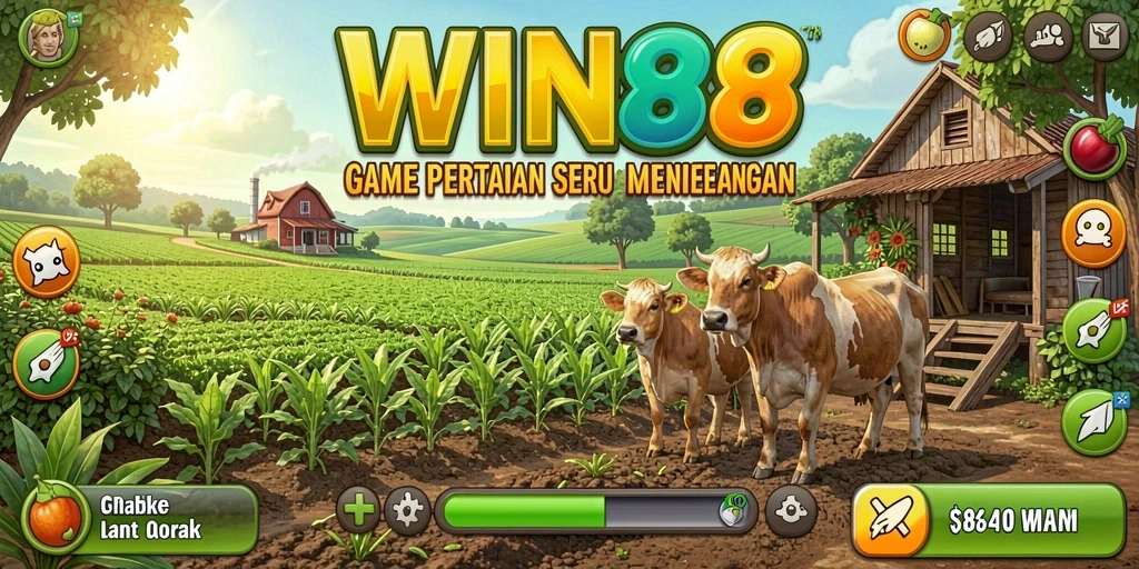 Tampilan gameplay WIN88 yang menawan saat bertani dan merawat hewan.