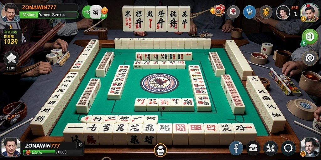 Tampilan gameplay Mahjong ZONAWIN777 yang seru dan mendalam.